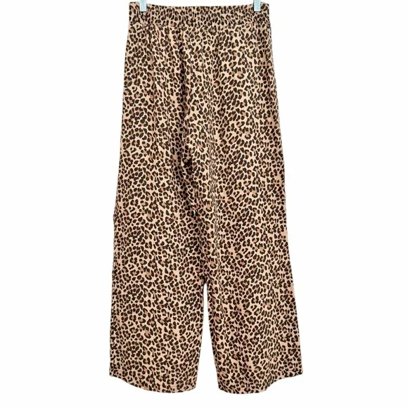 SIENNA SKY Leopard Print Wide Leg  Palazzo Pants Size Medium Casual Elastic - Picture 2 of 13